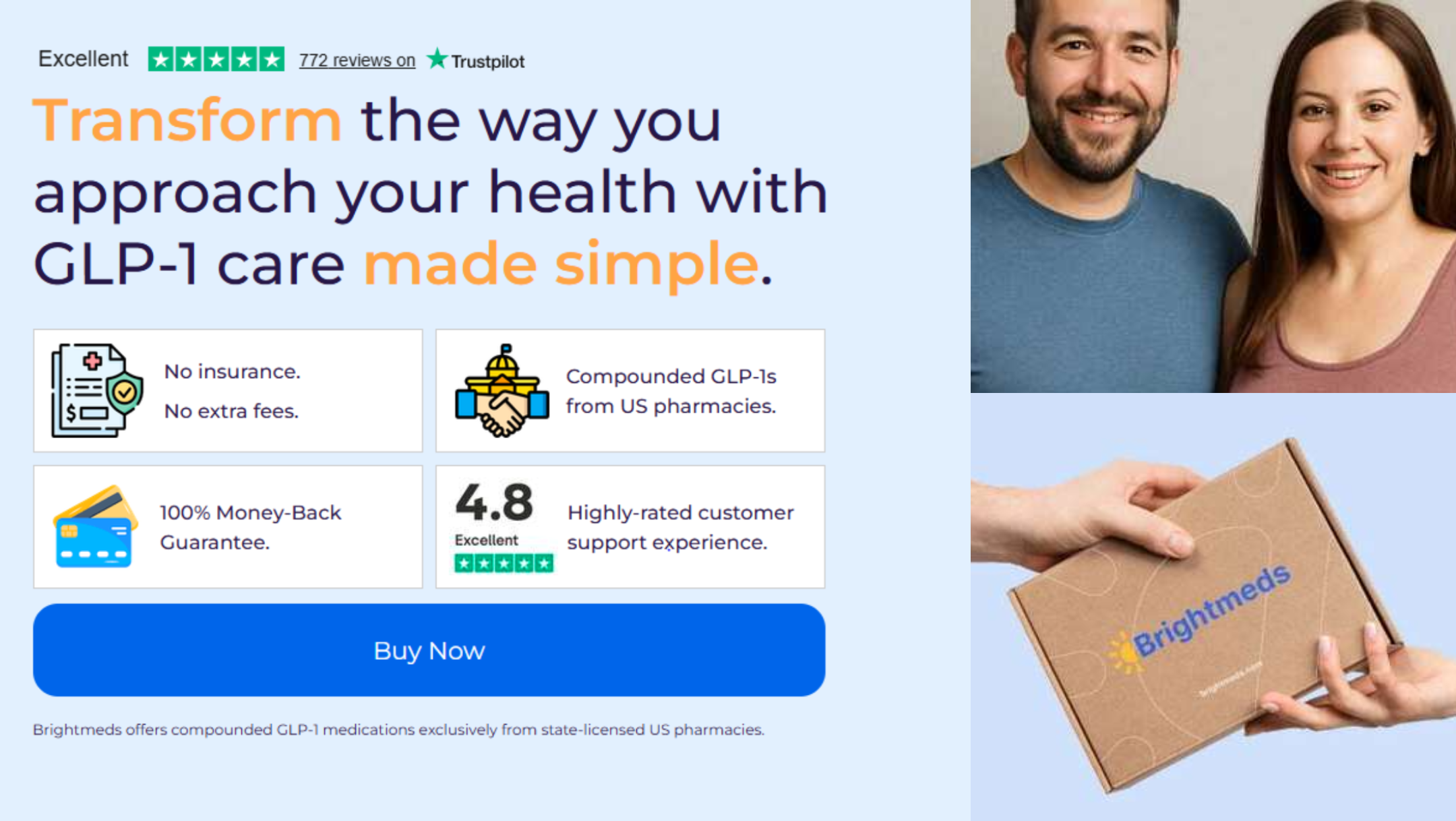 showing benefit of Brightmeds